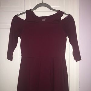 maroon dress